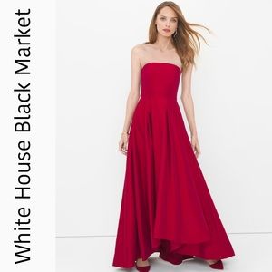 White House | Black Market High-Low Taffeta Dress